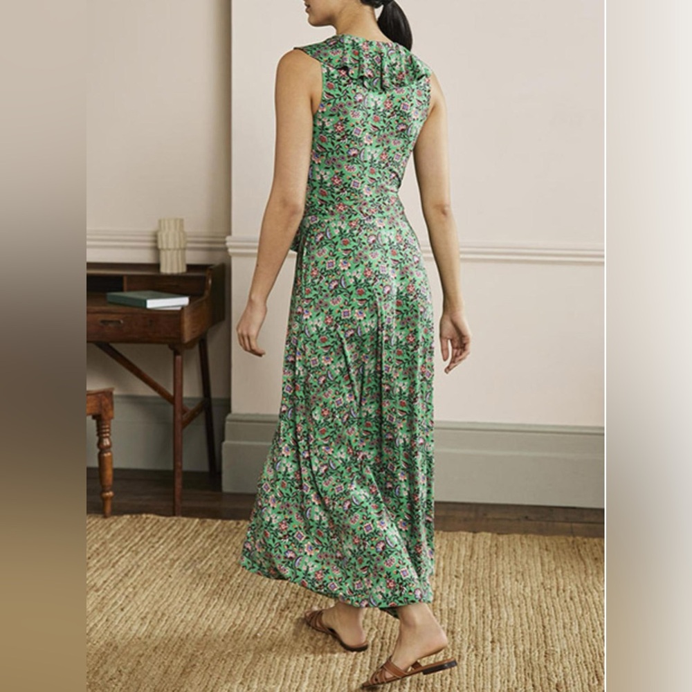 Green Boden Saskia Jersey Wrap Dress 20 - Picture 2 of 15